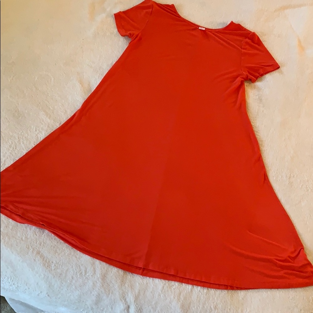 Burnt Orange Swing Dress